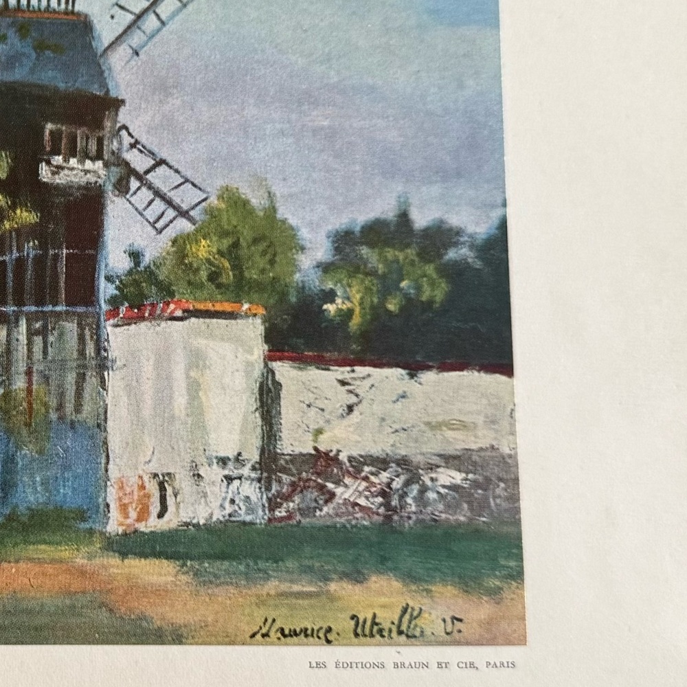 3/$25 Vintage Maurice Utrillo Print Le Moulin de la Galette 1913 Numbered - Picture 4 of 11